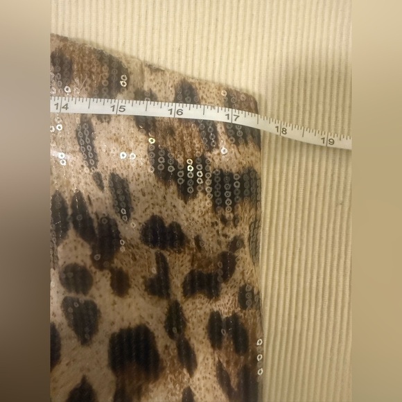 Forever 21 Leopard Print Sequin Cami Top L | Party Club Y2K Animal Print - Picture 7 of 8